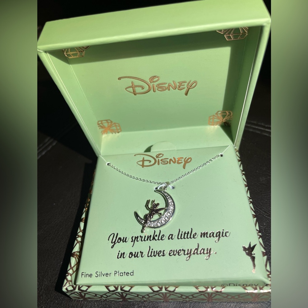 Disney Tinkerbell Yours Fine Silver Plated Necklace Peter Pan
